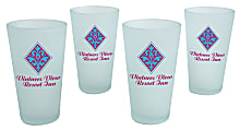 Custom Frosted Mixing Glass Gift Set, 3-3/8" x 5-7/8", Set Of 4 Glasses