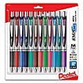 Pentel® EnerGel™ RTX Retractable Liquid Gel Pens, Medium Point, 0.7 mm, Assorted Colors, Pack Of 12 Pens