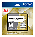 Brother TZE Premium Matte Laminated Tape, 0.94" x 26.2', Black/White 1 thumbnail image