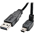 Tripp Lite 3ft USB 2.0 Converter Adapter Cable Reversible A to Down Angle 5Pin Mini B M/M