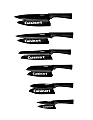 Cuisinart 12-Piece Metallic Knife Set With Blade Guards, Black