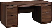 Sauder® Englewood 66"W Executive Computer Desk, Spiced Mahogany