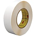 3M™ 9579 Double-Sided Film Tape, 3" Core, 1" x 108', White, Case Of 2