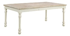 Powell Byrne Dining Table, 30"H x 90"W x 44"D, Whitewash/White