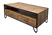 Coast to Coast Wade Cocktail/Coffee Table, 19"H x 48"W x 24"D, Blaise Natural