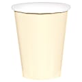 Amscan 68015 Solid Paper Cups, 9 Oz, Vanilla Crème, 20 Cups Per Pack, Case Of 6 Packs