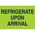 Tape Logic® Preprinted Climate Shipping Labels, "Refrigerate Upon Arrival", DL1327, Rectangle, 2" x 3", Fluorescent Green, Roll Of 500 1 thumbnail image