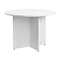 Bush Business Furniture 42" Round Conference Table, White, Standard Delivery