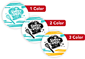 Custom 1, 2 Or 3 Color Printed Labels/Stickers, Round, 1-3/8" , Box Of 250