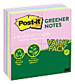 Post-it® Greener Notes, 3" x 3", Helsinki Color Collection, Pack Of 24 Pads
