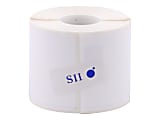 Seiko Diskette Labels, SKPSLPDRL, Rectangle, 2 3/4"W x 2 1/8"L, White, Roll Of 320 Labels