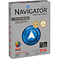 Navigator Platinum Office Multi-Use Paper, Letter Size (8 1/2" x 11"), 20 Lb, Smooth, Bright White, Carton Of 5,000 Sheets