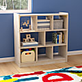 Flash Furniture Bright Beginnings Commercial Grade Modular Wooden&nbsp;Classroom Open Storage&nbsp;Unit, 31-1/2”H x 31-1/2”W x 11-3/4”D, Beech
