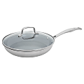 Henckels Clad H3 Stainless Steel Ceramic Nonstick Fry Pan With Lid, 10", Silver 1 thumbnail image