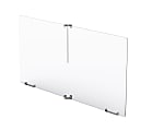 MARVEL 1-Panel Modular Divider Sneeze Guard, 24" x 30", Silver/Clear