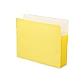Smead® Color File Pockets, Letter Size, 3 1/2" Expansion, 9 1/2" x 11 3/4", Yellow