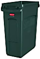Rubbermaid® Slim Jim Rectangular Polyethylene Vented Waste Receptacle, 16 Gallons, Green