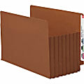 Smead® TUFF® Pocket File Pockets, End-Tab, Legal Size, 7" Expansion, 30% Recycled, Red, Box Of 5