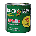 Duck® Duct Tape, 1.88" x 55 Yd., Silver, Pack Of 3 Rolls