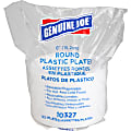 Genuine Joe Reusable/Disposable 6" Plastic Plates, White, Pack Of 125 1 thumbnail image