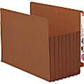 Smead® TUFF® Pocket File Pockets, End-Tab, Letter Size, 7" Expansion, 30% Recycled, Red, Box Of 5