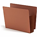 Smead® TUFF® Pocket File Pockets, End-Tab, Letter Size, 7" Expansion, 30% Recycled, Red, Box Of 5 1 thumbnail image