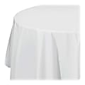Genuine Joe Plastic Round Table Covers, 48"-60" Diameter, White, Pack Of 6