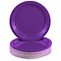 JAM PAPER Round Paper Party Plates, Small, 7 Inch, Purple, 50/pack 1 thumbnail image