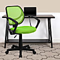 Flash Furniture Mesh Low-Back Swivel Task Chair, Green/Black