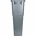 Genuine Joe Space-Saving Waste Container, 23 Gallons, 30" x 16 3/4" x 9 1/2", Gray 1 thumbnail image