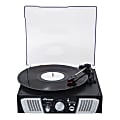 Victor Lakeshore VHRP-1100 Dual-Bluetooth® Belt-Drive Retro 5-In-1 Turntable System, 13.11"H x 5.4"W x 13.2"D, Black