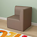 Flash Furniture Bright Beginnings Commercial Grade Modular Classroom Soft Seating 1-Seater Corner Chair, Neutral