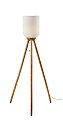 Adesso Kinsley Floor Lamp, 57-1/2”H, Frosted Ribbed Glass Shade/Natural Base 1 thumbnail image
