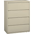 Lorell® Fortress 42"W x 18-5/8"D Lateral 4-Drawer File Cabinet, Putty 1 thumbnail image