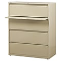 Lorell® Fortress 42"W x 18-5/8"D Lateral 4-Drawer File Cabinet, Putty 1 thumbnail image