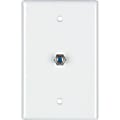 DataComm 2.4 GHZ Coax Wall Plate, White, UL - 1-gang - White 1 thumbnail image