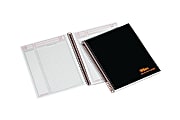 TOPS™ Professional Planner Notebook, 8 1/2" x 6 3/4", 1 Subject, Legal Ruled, 100 Sheets, Black/Metallic