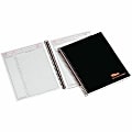 TOPS™ Professional Planner Notebook, 8 1/2" x 6 3/4", 1 Subject, Legal Ruled, 100 Sheets, Black/Metallic 1 thumbnail image
