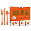 Amscan 8016 Solid Heavyweight Plastic Cutlery Assortments, Orange Peel, 80 Pieces Per Pack, Set Of 2 Packs 1 thumbnail image