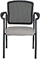 WorkPro® Spectrum Series Mesh/Vinyl Stacking Guest Chair With Antimicrobial Protection, With Arms, Gray, Set Of 2 Chairs, BIFMA Compliant 1 thumbnail image