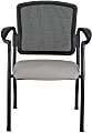 WorkPro® Spectrum Series Mesh/Vinyl Stacking Guest Chair With Antimicrobial Protection, With Arms, Gray, Set Of 2 Chairs, BIFMA Compliant