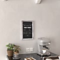 Flash Furniture Canterbury Wall Mount Magnetic Chalkboard Signs, 11" x 17", White Wash, Set Of 10 Signs