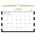 2025 Day Designer Monthly Wall Calendar, 11" x 8-3/4", Rugby Stripe Navy, January To December, 148792 1 thumbnail image