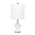 Lalia Home Paseo Table Lamp, 22-1/2"H, White Shade/White Base