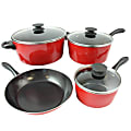 Sunbeam Armington 7-Piece Steel Non-Stick Cookware Set, Red 1 thumbnail image