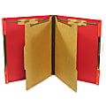 SJ Paper Hanging Classification Folders, Letter Size, 30% Recycled, Ruby Red, Box Of 10
