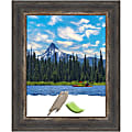 Amanti Art Picture Frame, 14" x 17", Matted For 11" x 14", Bark Rustic Char Narrow
