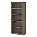 Bush Business Furniture Yorktown 30"H 5-Shelf Bookcase, Restored Gray, Standard Delivery 1 thumbnail image