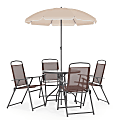 Flash Furniture Nantucket 6-Piece Patio Garden Set, Brown 1 thumbnail image