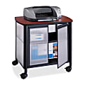 Safco® Impromptu Machine Stand, Deluxe With Doors, 30 4/5"H x 34 4/5"W x 25 1/2"D, Cherry/Black 1 thumbnail image